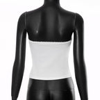 Lace Strapless Open-Back Top