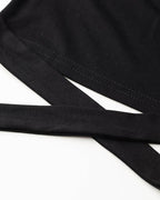 Cropped Wrap-Style Crop Top with Cutout Details