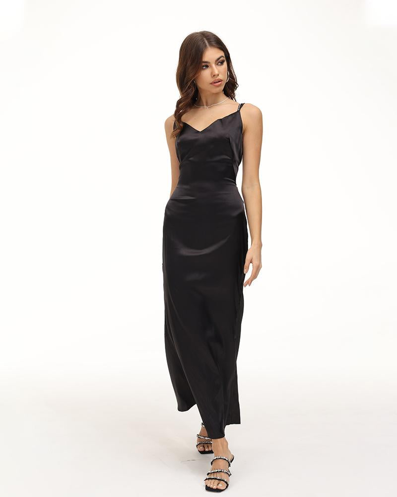 Satin Strappy Dress