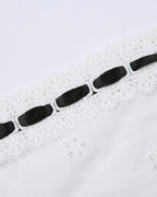 Strapless Cropped Top with Ribbon Details