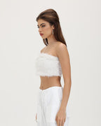 Strapless Cropped Sleeveless Top