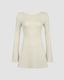 Knit Ribbed Long-Sleeve Dress