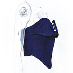 Denim Strapless Open-Back Top with Panel Details