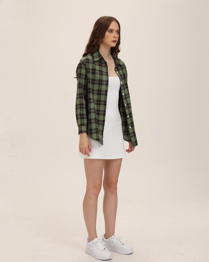 Checked Oversized Shirt