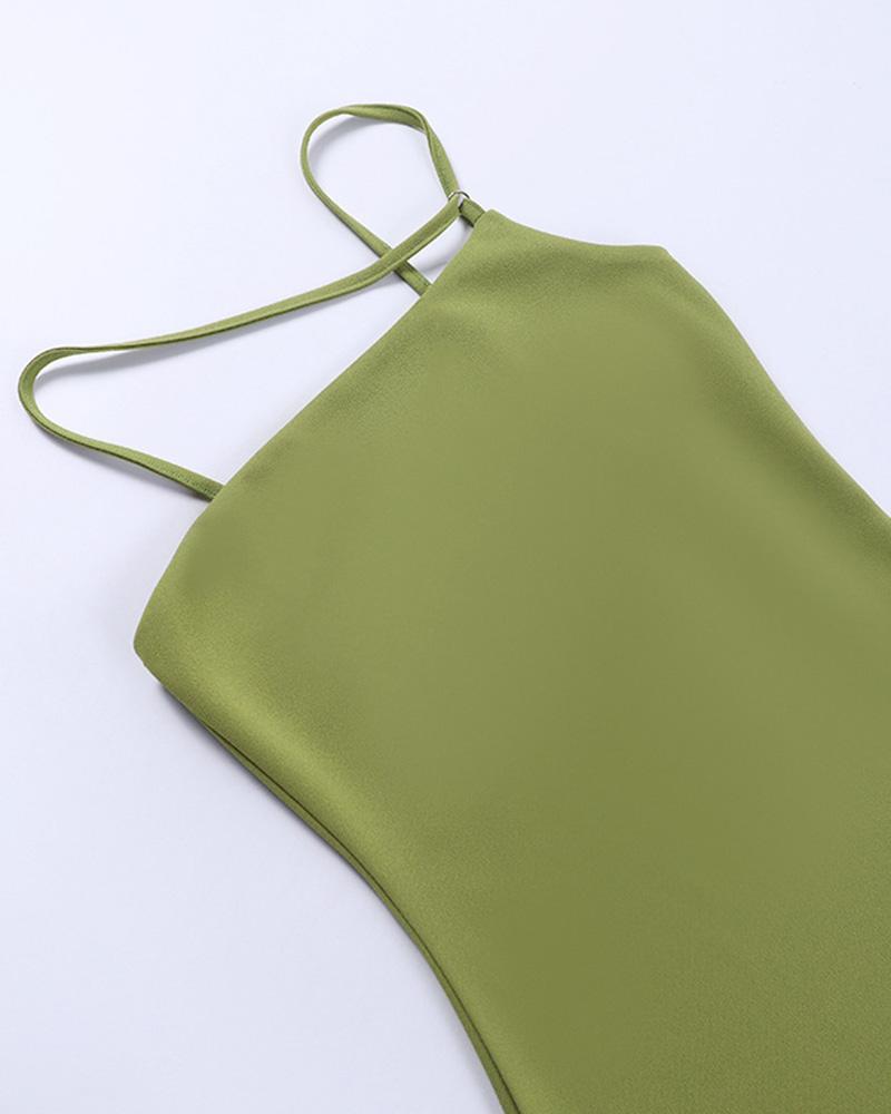 Strappy Short-Sleeve Mini Dress