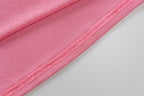 Square-Neck Spaghetti-Strap Top & Skirt Set with Ruched Details