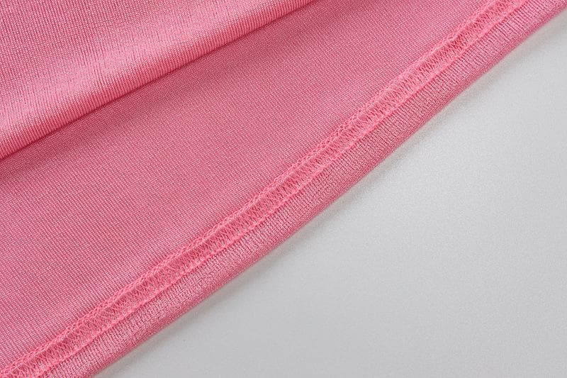 Square-Neck Spaghetti-Strap Top & Skirt Set with Ruched Details