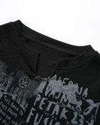 Cropped Distressed Crop Top