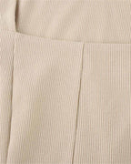Ribbed Bodycon Dress with a Square Neck