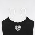 Cropped Strappy Printed Cami Top