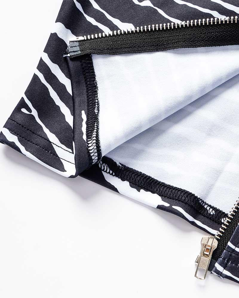 Cropped Crop Top with Zip Details