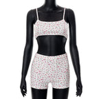 Floral Strappy Cropped Co-Ord Set