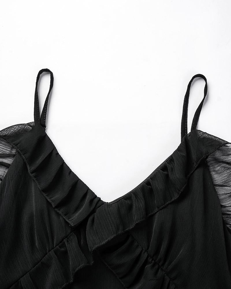 Strappy Asymmetric Maxi Dress