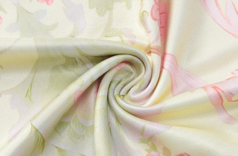 Floral Strapless Contrast-Detail Dress with an Open Back
