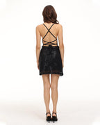 Open-Back Dress with Sequin Detail