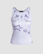 Distressed Sleeveless Tank Top