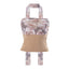 Floral Strapless Open-Back Top with Panel Details