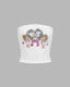 Strapless Graphic Top