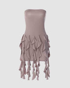 Bodycon Strapless Short-Sleeve Dress