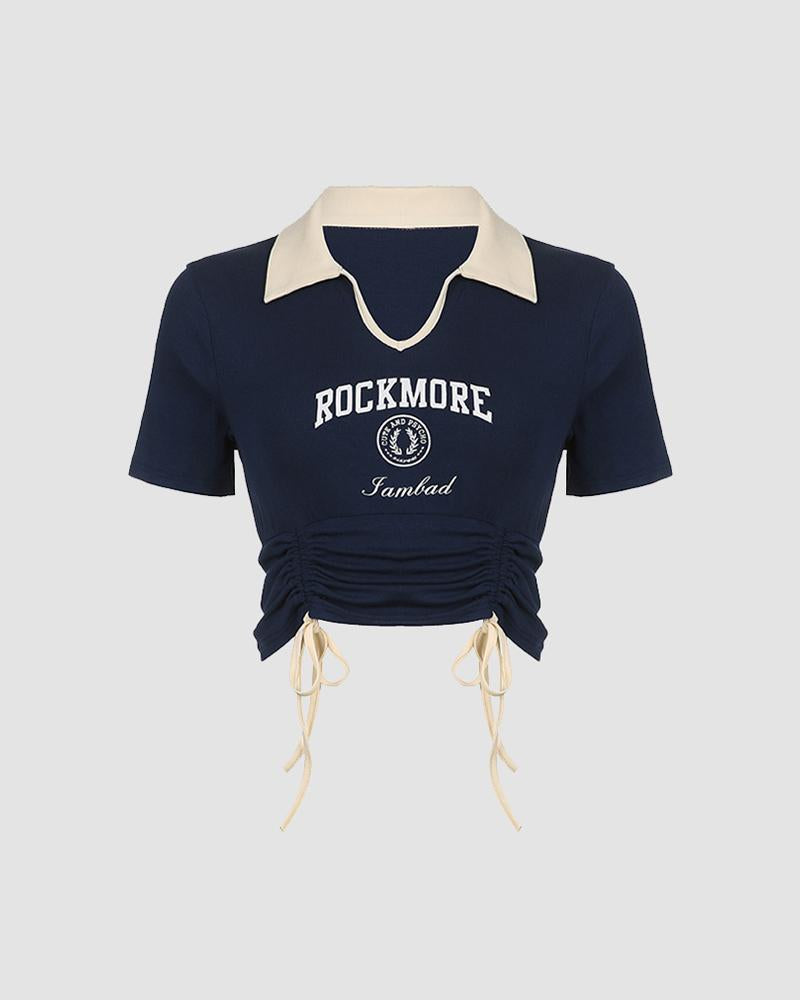 Cropped Collared Top