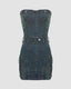 Denim Strapless Mini Dress