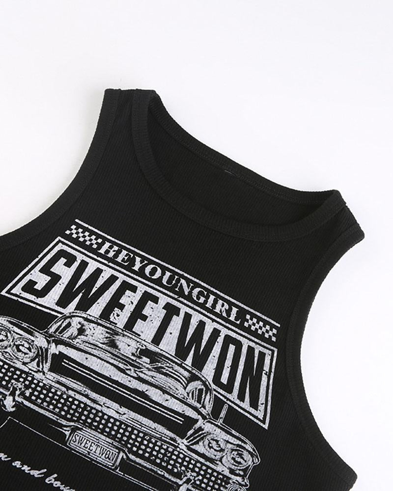 Strappy Cropped Sleeveless Crop Top