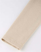 Ribbed Bodycon Dress with a Square Neck
