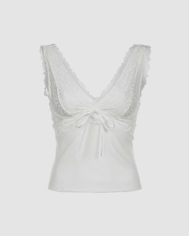 Lace Strappy Cami Top Main image