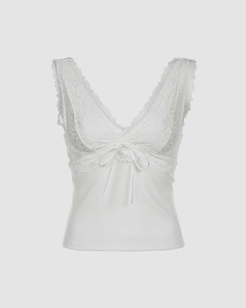 Lace Strappy Cami Top