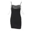Sweetheart-Neck Strappy Fringed Dress