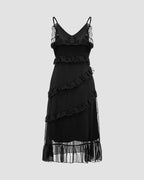 Strappy Asymmetric Maxi Dress