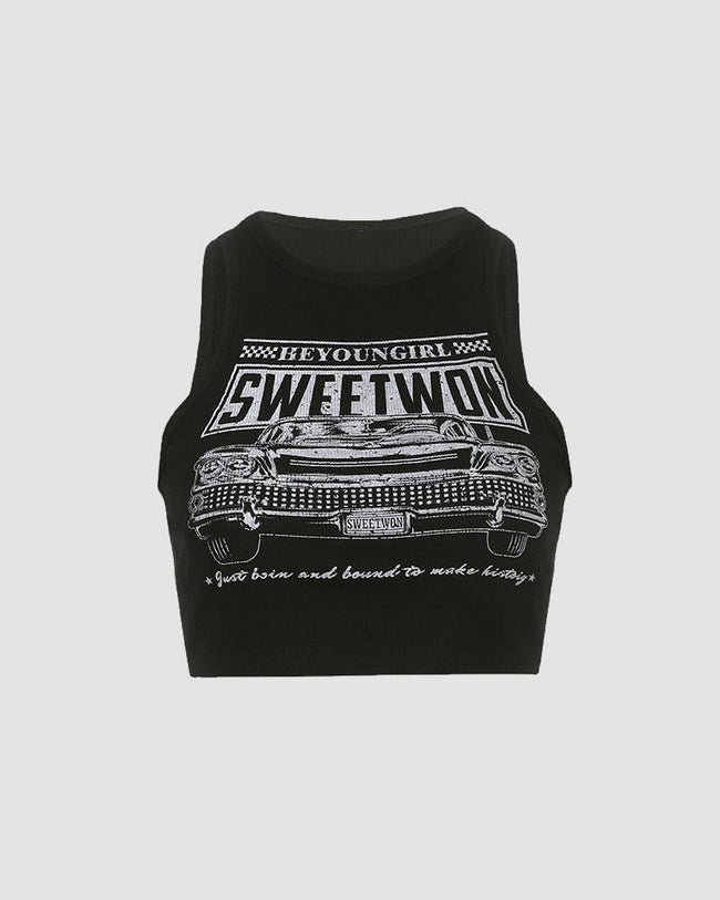 Strappy Cropped Sleeveless Crop Top Main image