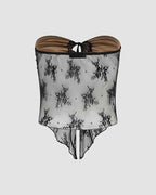 Lace Bandeau Draped Top