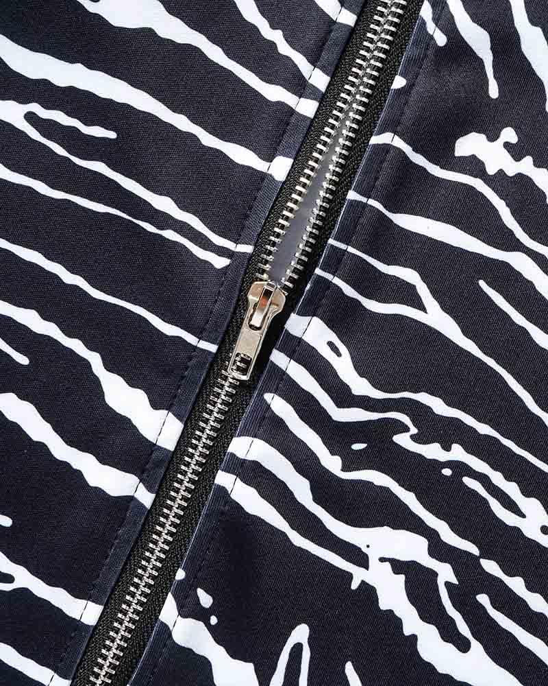 Cropped Crop Top with Zip Details