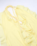 Halterneck Ruffled Short-Sleeve Dress
