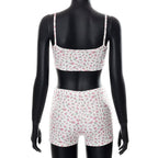 Floral Strappy Cropped Co-Ord Set