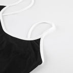 Cropped Strappy Printed Cami Top