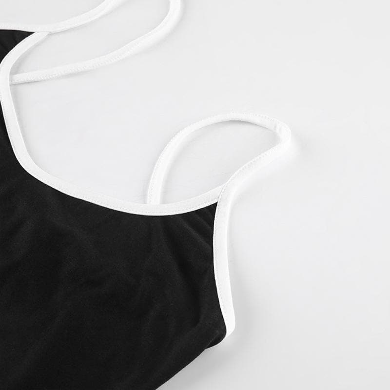 Cropped Strappy Printed Cami Top
