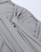 Strapless Draped Mini Dress with Ribbon Details