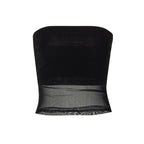 Strapless Open-Back Mesh Top