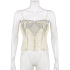 Strappy Open-Back Ruffled Cami Top