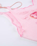 Strappy Cropped Top with Butterfly Details