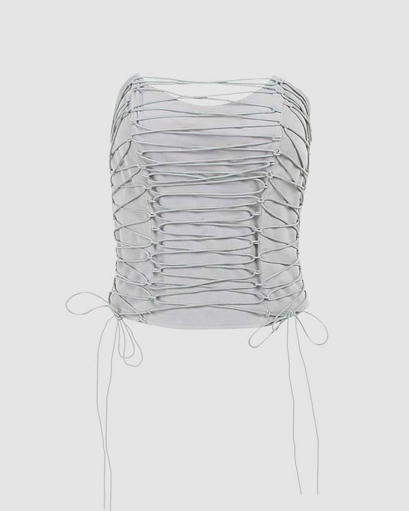 Strapless Cropped Corset Top
