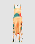 Bodycon Slit-Detail Long-Sleeve Dress