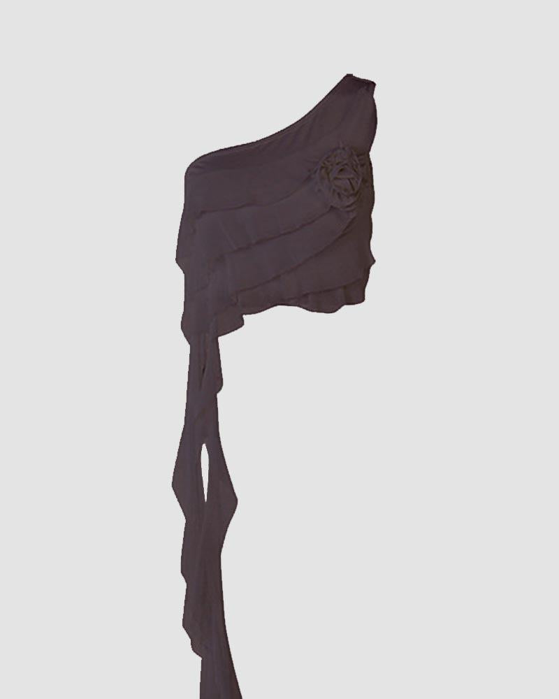 Asymmetric Top with Ruffle Details