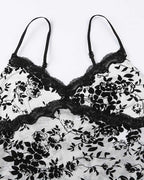 Floral Lace Strappy Cami Top