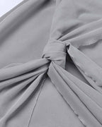 Strapless Draped Mini Dress with Ribbon Details