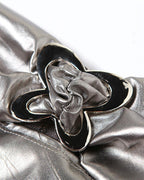 Strapless Cropped Top with Butterfly Details