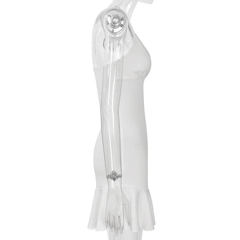 V-Neck Strappy Open-Back Dress
