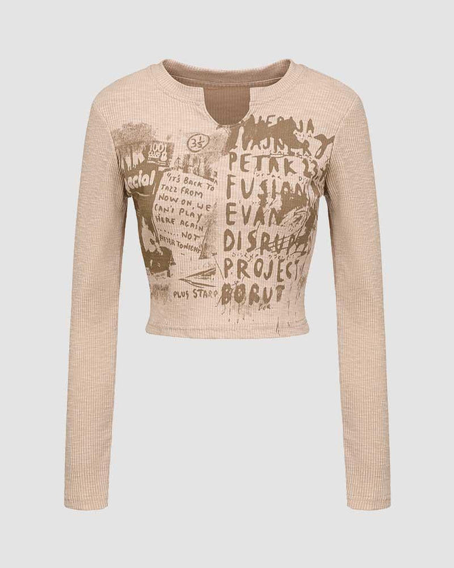 Cropped Distressed Crop Top Main image
